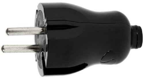 Вилка электрическая без заземления прямая Smartbuy 10А черный фото Вилка электрическая без заземления прямая Smartbuy 10А черный картинка